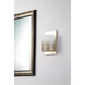 Sawgrass 1 Light 6 inch Silver Bath Light Wall Light in Silver Leaf with Antique